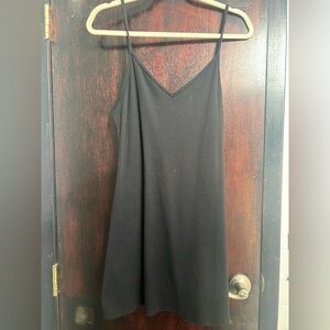 BDG Black Mini Rib criss cross back mini dress